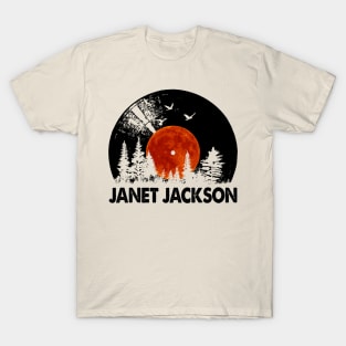 Janet Name Record Music Forest Gift T-Shirt